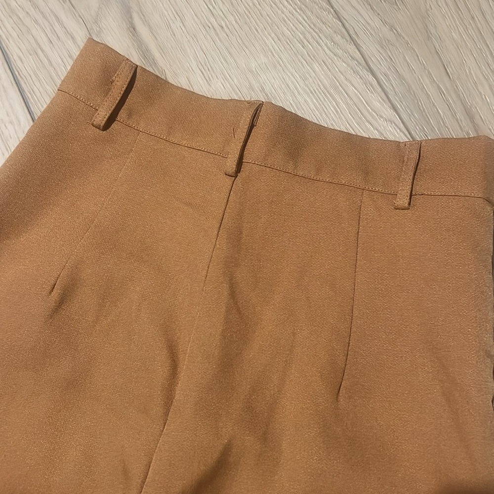 In The Style 2-Piece Suit Blazer & High Waist Pants Camel Color Size 6 XS - Picture 10 of 14